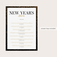 New Years Games for Families Printable