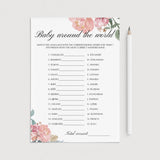 Baby around the world game gender neutral printable by LittleSizzle