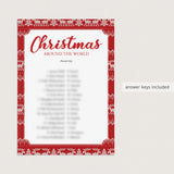 Printable Christmas Party Games with Knitted Sweater Pattern