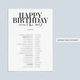Born in 1958 66th Birthday Party Games Bundle For Men