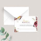 Floral diaper raffle cards boho theme by LittleSizzle