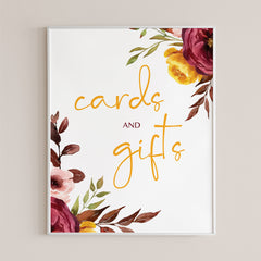Cards and gifts sign boho chic party decor by LittleSizzle