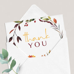 Autumn thank you cards instant download by LittleSizzle
