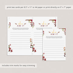 Autumn Leaves Baby Shower Games Pack Instant Download