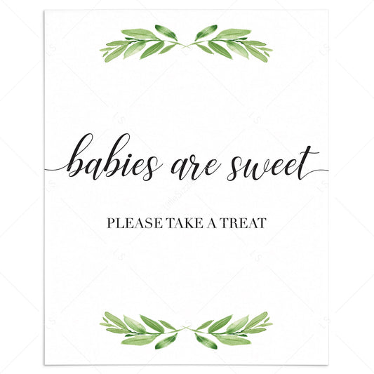 Babies are sweet sign for gender neutral baby shower by LittleSizzle