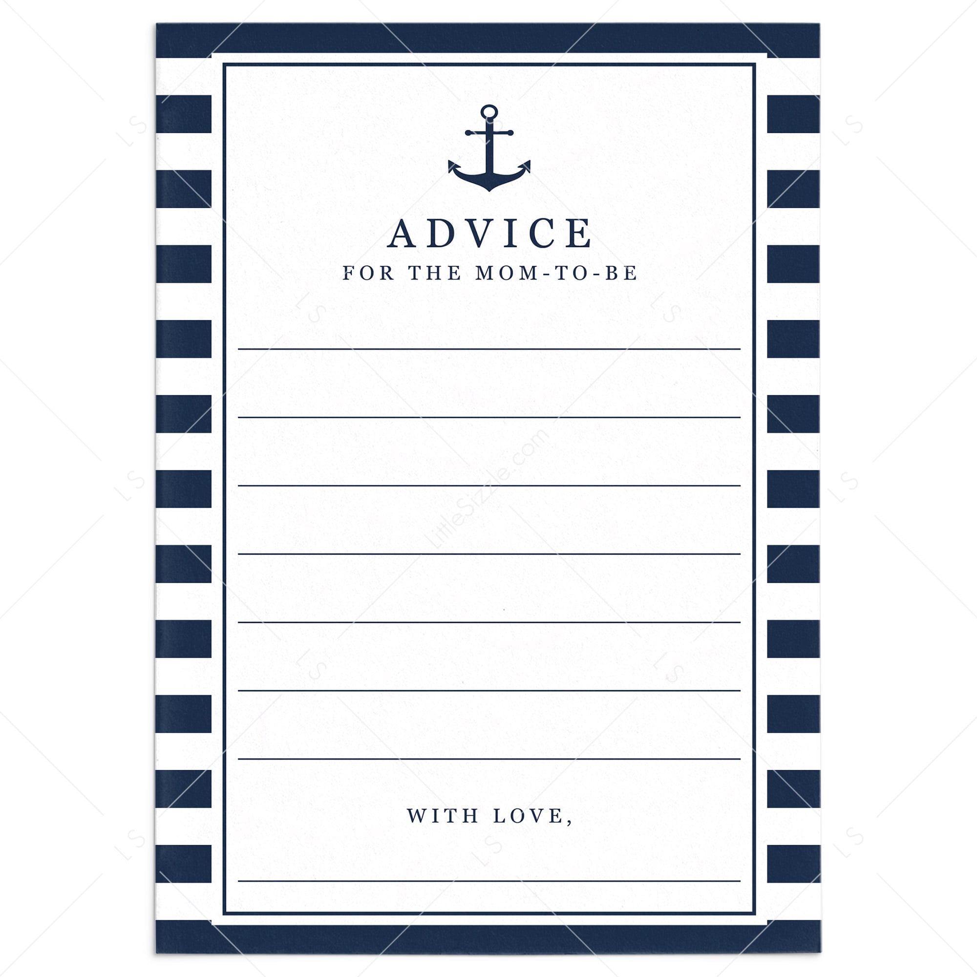 Printable Nautical Advice Cards by LittleSizzle