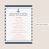 Nautical Baby Shower Game Pack with Navy Stripes