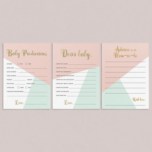 Printable Baby Shower Keepsakes Download by LittleSizzle