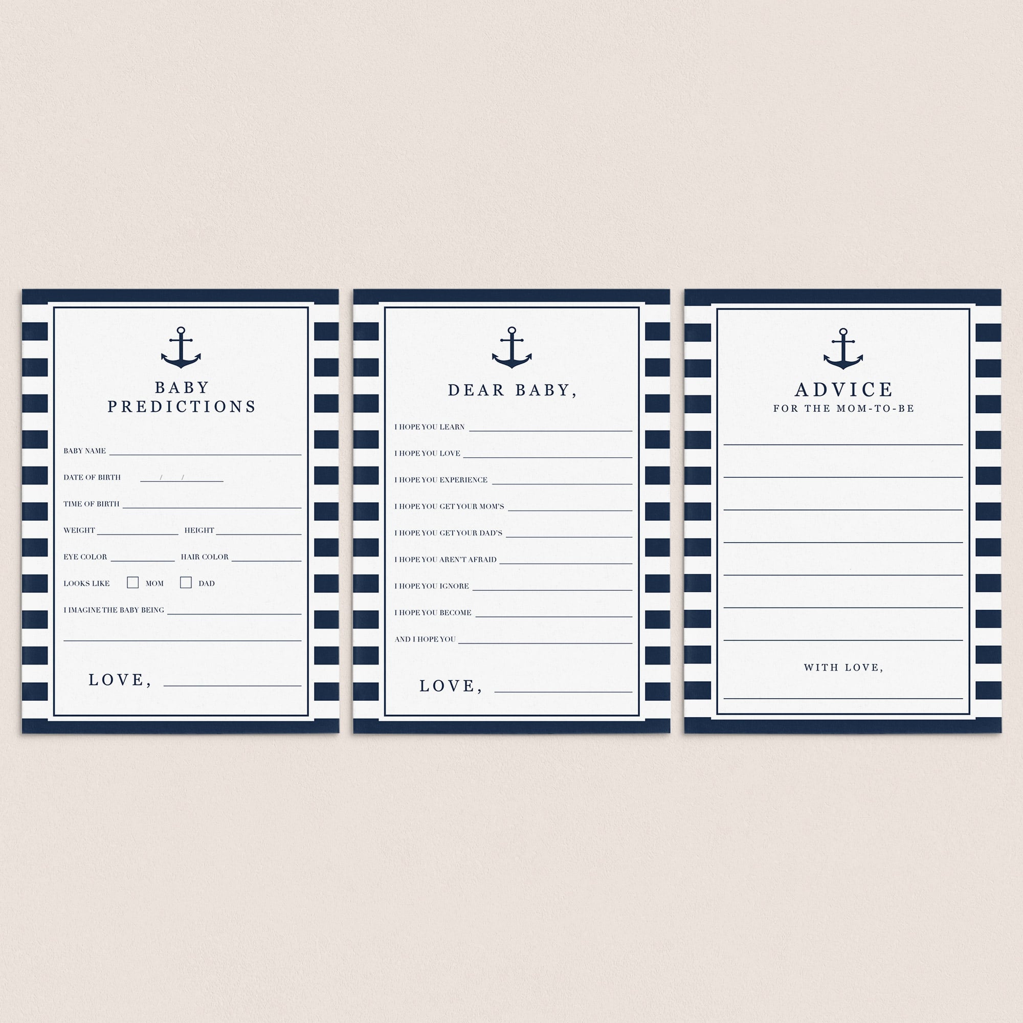 Nautical Baby Shower Games Download by LittleSizzle