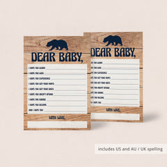 Wood baby shower game printables by LittleSizzle