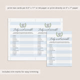 Elephant baby shower game printable by LittleSizzle