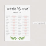 Digital download baby shower game name that baby animal by LittleSizzle