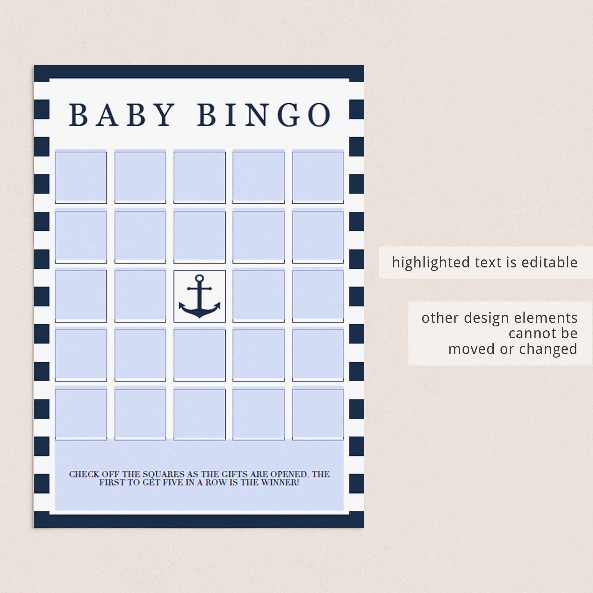 Instant PDF Download Baby Shower Games by LittleSizzle