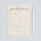 Predict baby's future cards with giraffe skin pattern printable by LittleSizzle