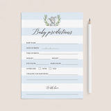 Printable Baby Boy Prediction Card by LittleSizzle