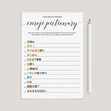 Modern Calligraphy Baby Shower Game Bundle Instant Download