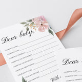 Watercolor floral dear baby cards by LittleSizzle