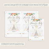 Watercolor floral baby shower game by LittleSizzle