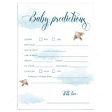 Air baby shower prediction games printable by LittleSizzle