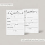 Gender reveal baby predictions game instant download by LittleSizzle