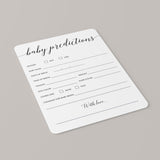 Minimal baby shower prediction cards by LittleSizzle