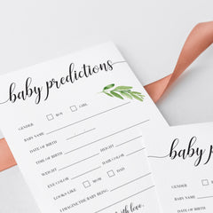 Green leaf baby shower games printables by LittleSizzle