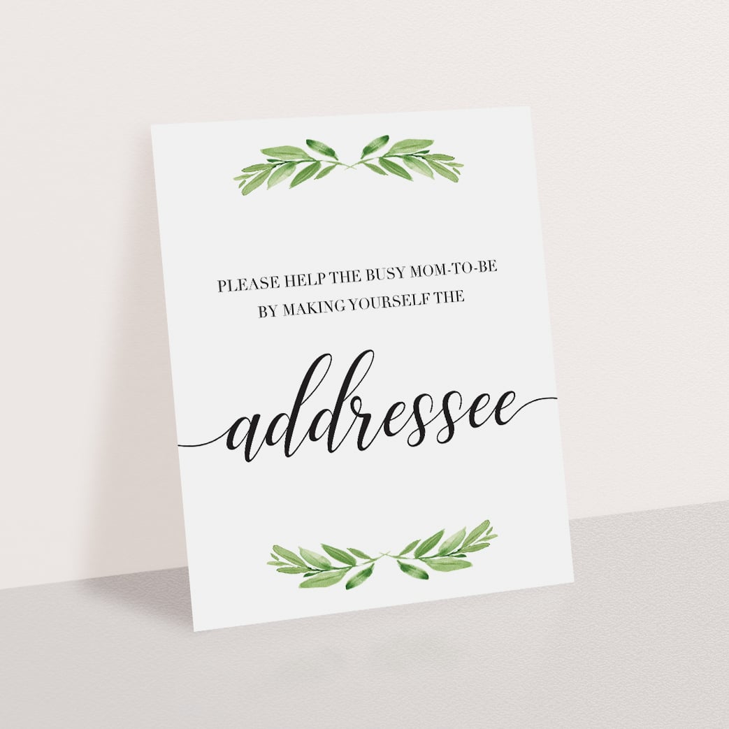 Help the busy mom to be by making yourself the addressee baby shower by LittleSizzle