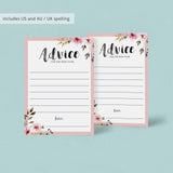 Girl baby shower advice cards for mum to be by LittleSizzle