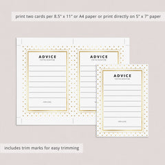 Modern Baby Shower Advice Card for the Mom-To-Be