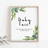Watercolor green eucalyptus leaves baby shower decor  by LittleSizzle