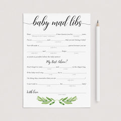 Funny advice for new mom baby shower mad libs game by LittleSizzle
