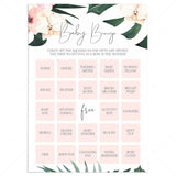 Floral Baby Bingo Cards Printable by LittleSizzle