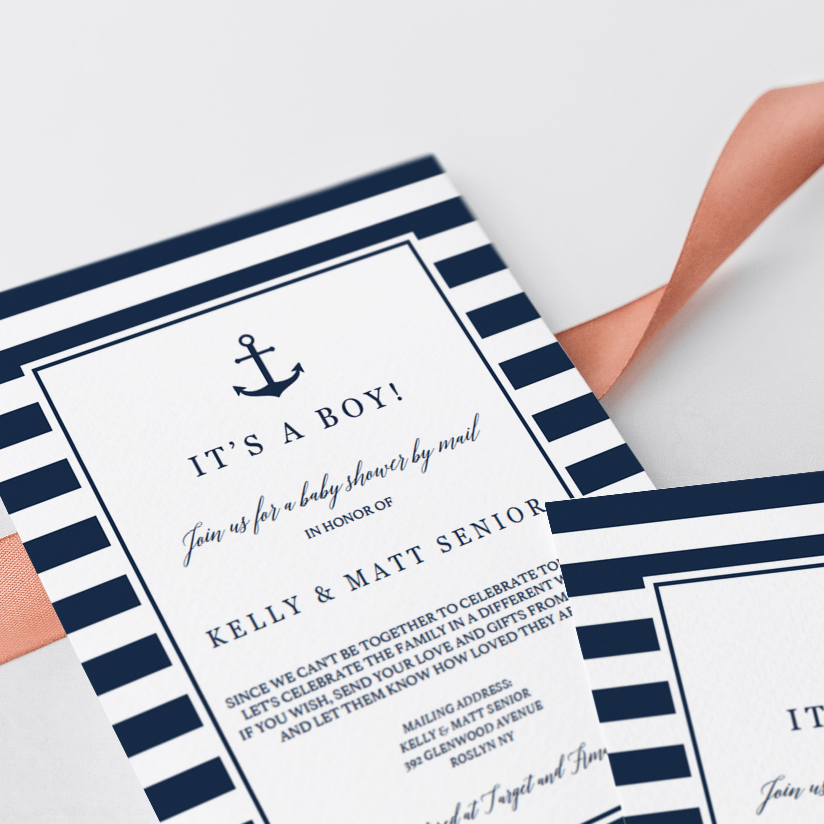 Nautical baby shower by mail invite instant download by LittleSizzle