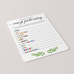 Baby shower emoji game greenery theme by LittleSizzle