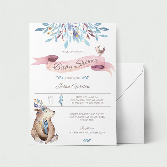 Gender neutral tribal baby shower party invite by LittleSizzle