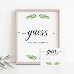 Editable guessing game sign for baby shower by LittleSizzle