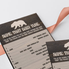 Bear Themed Baby Shower Game Printable Name That Baby Tune
