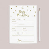 Printable Baby Prediction Card Gender Neutral by LittleSizzle
