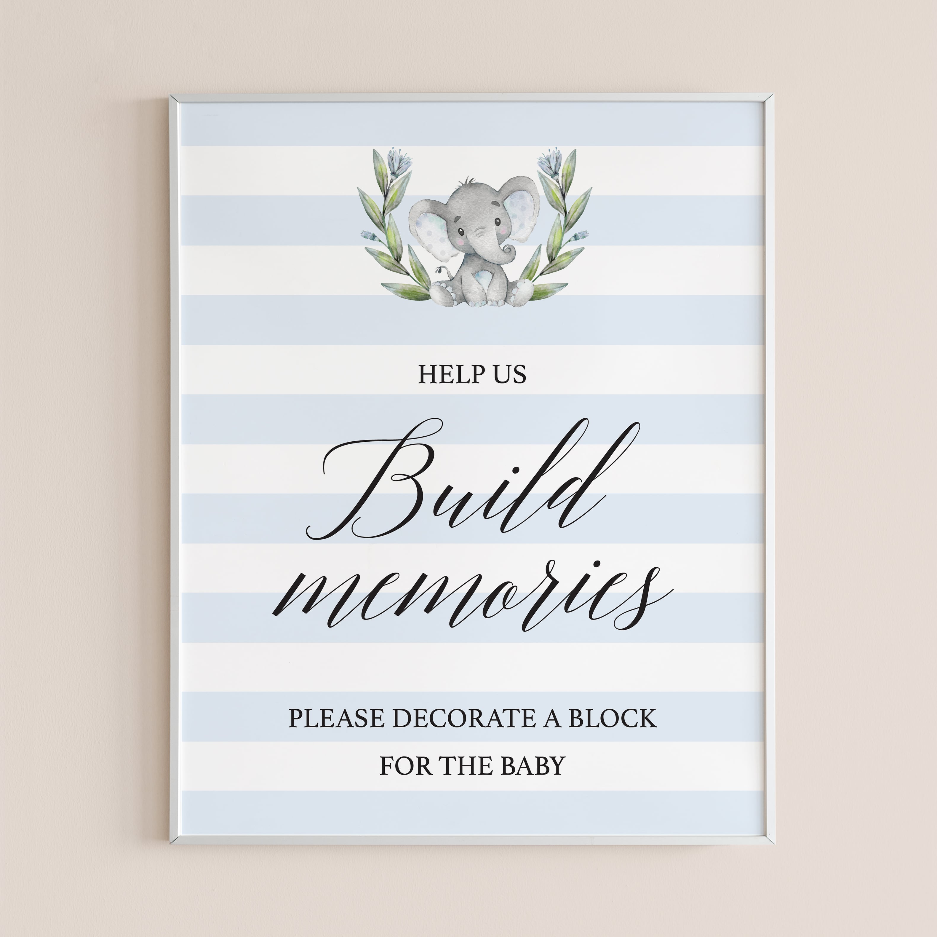 Decorate a block for baby sign printable by LittleSizzle