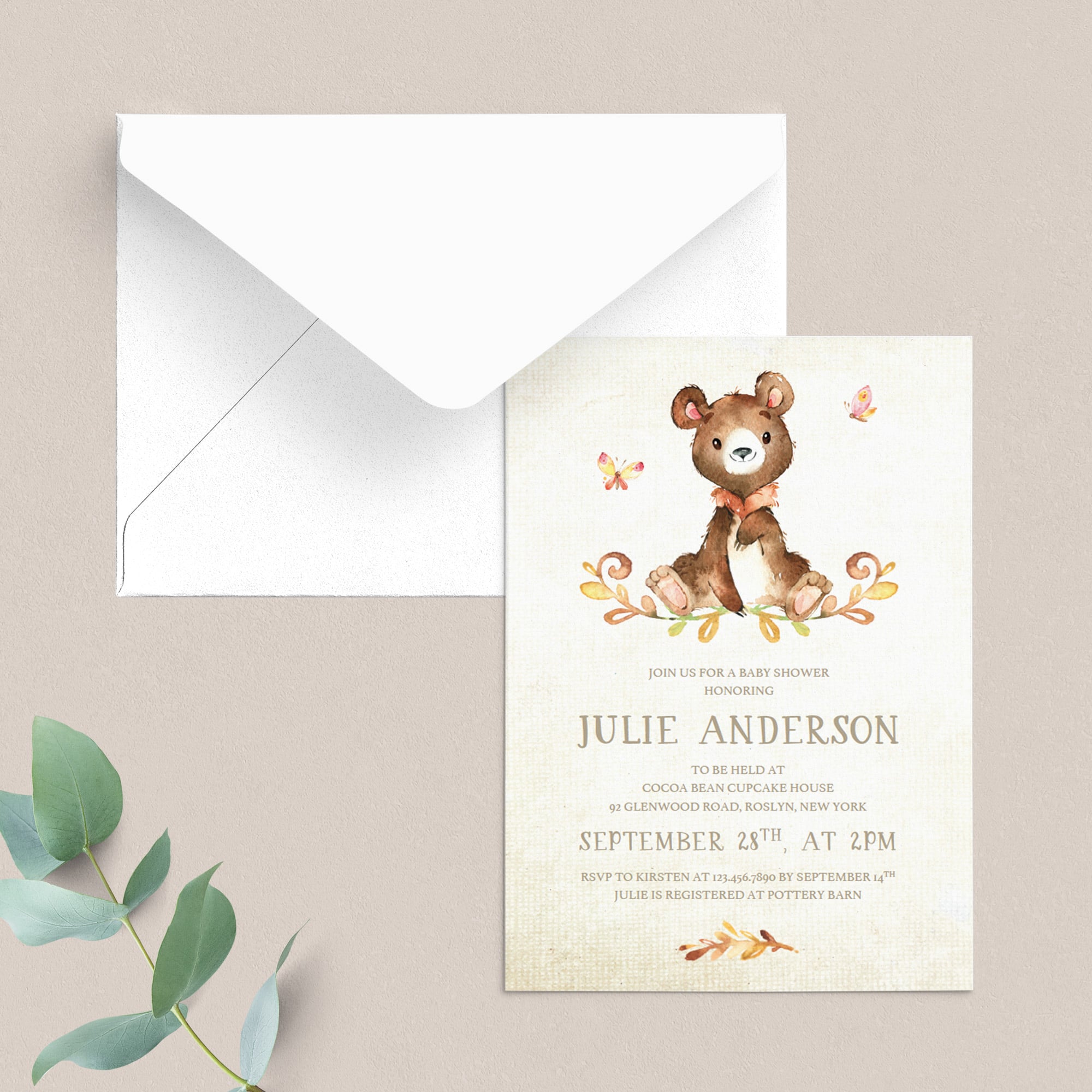 DIY baby shower invitations neutral theme by LittleSizzle