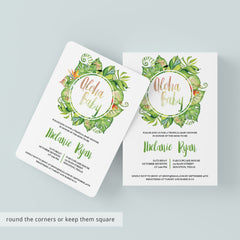 Neutral Baby Shower Invitation Template - Tropical