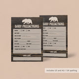 Wood Baby Boy Shower Baby Predictions Printable