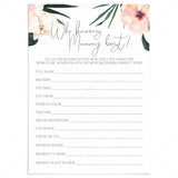 Printable Mommy Quiz for Tropical Baby Shower by LittleSizzle