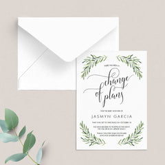 Postponement PDF Template for Baby Shower
