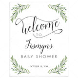 Garden Baby Shower Welcome Poster Template by LittleSizzle
