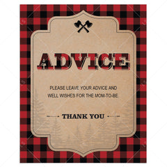 Rustic baby shower advice table sign by LittleSizzle