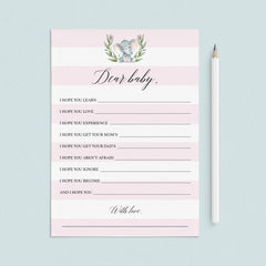 Wishes for the new born baby girl printable by LittleSizzle