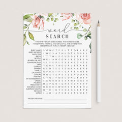 Printable baby word search game answers by LittleSizzle