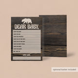 Brown bear and wood background printable baby shower games by LittleSizzle