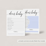 Elegant Wishes for Baby Cards Printable & Fillable PDF